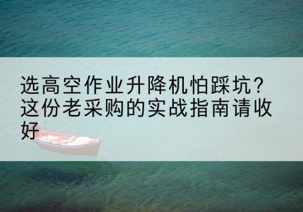 禄丰高空作业升降机厂家推荐-选高空作业升降机怕踩坑？这份老采购的实战指南请收好